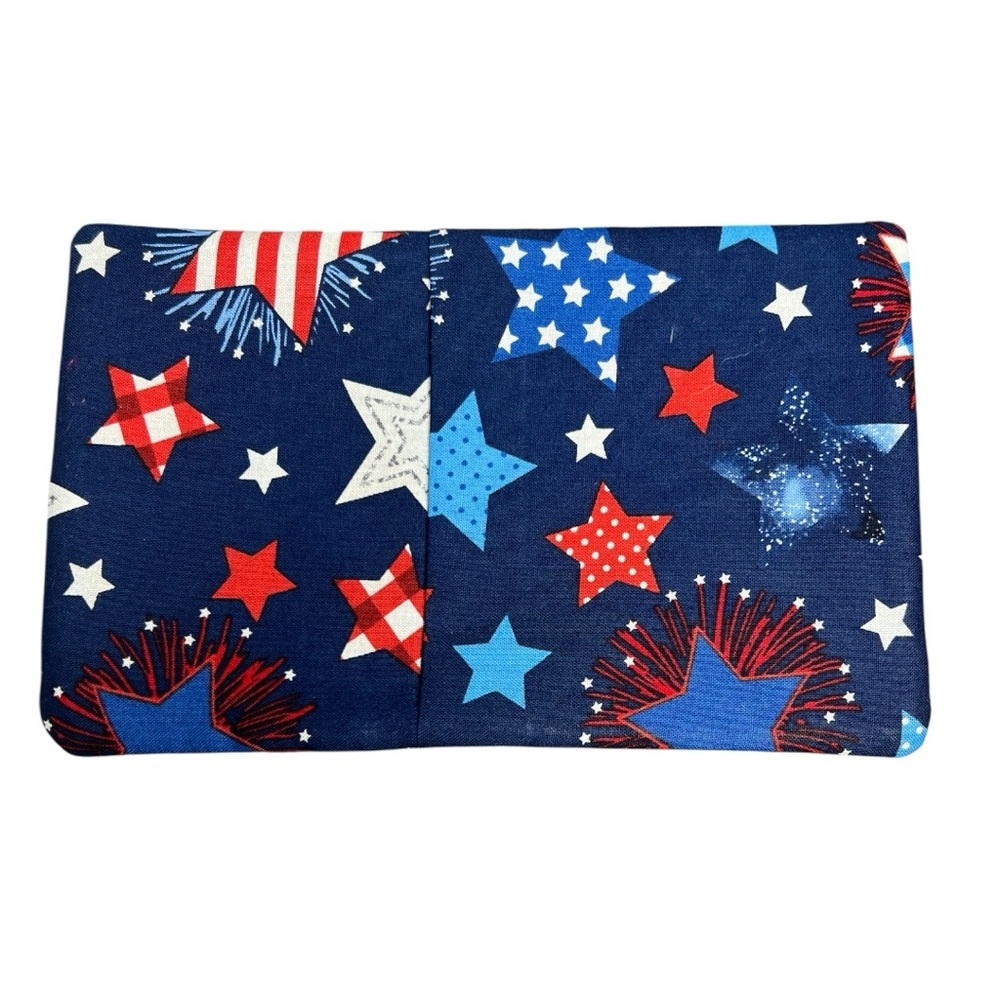 Hand Crafted Mug Rug Coaster Embroidered Cotton American Flag - Picture 3 of 9